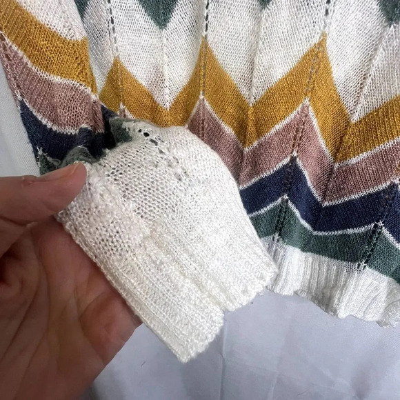 Hippie Rose Colorful Chevron Knit Sweater Size Small - Picture 6 of 11